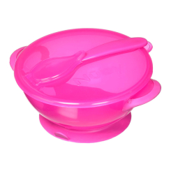 Товари для догляду - Тарілка Nuby з кришкою і ложкою на присосці рожева 300 мл (5419/5419pnk) Товари для догляду - Тарілка Nuby з кришкою і ложкою на присосці рожева 300 мл (5419/5419pnk)