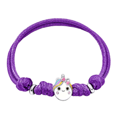 Ювелірні прикраси - Браслет на шнурку UmaUmi Єдиноріжка з різнобарвною емаллю (2210000018778) Ювелірні прикраси - Браслет на шнурку UmaUmi Єдиноріжка з різнобарвною емаллю (2210000018778)