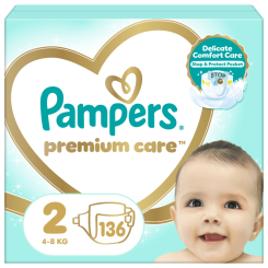Підгузки - Підгузки Pampers Premium care Mini 4-8 кг 136 шт (8006540855812) Підгузки - Підгузки Pampers Premium care Mini 4-8 кг 136 шт (8006540855812)