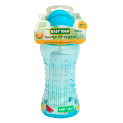 Товари для догляду - Поїльник Baby Team для подорожей з трубочкою 300 мл асортимент (5005) Товари для догляду - Поїльник Baby Team для подорожей з трубочкою 300 мл асортимент (5005)