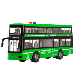 Транспорт і спецтехніка - Автомодель DIY Toys Інерційний двоповерховий автобус зелений (CJ-4023760/1) Транспорт і спецтехніка - Автомодель DIY Toys Інерційний двоповерховий автобус зелений (CJ-4023760/1)