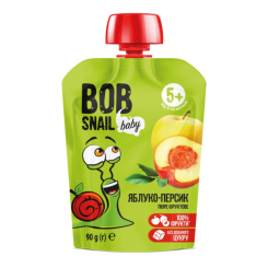 Солодощі - Пюре Bob Snail Яблуко-Персик (4820219343035) Солодощі - Пюре Bob Snail Яблуко-Персик (4820219343035)