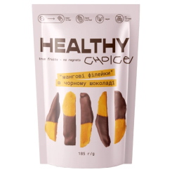 Солодощі - Фруктовий снек Healthy choice Мангові філейки в чорному шоколаді 185 г (4820237130457) Солодощі - Фруктовий снек Healthy choice Мангові філейки в чорному шоколаді 185 г (4820237130457)
