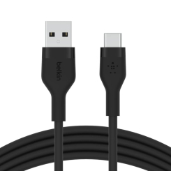 Павербанки - Кабель Belkin USB-A > USB-C заряджання/синхронізації Belkin 15Вт Type-C силіконовий з кліпсою чорний (CAB008BT3MBK) Павербанки - Кабель Belkin USB-A > USB-C заряджання/синхронізації Belkin 15Вт Type-C силіконовий з кліпсою чорний (CAB008BT3MBK)