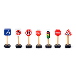 Залізниці та потяги - Додатковий набір до залізниці Viga Toys Дорожні знаки (50817) Залізниці та потяги - Додатковий набір до залізниці Viga Toys Дорожні знаки (50817)