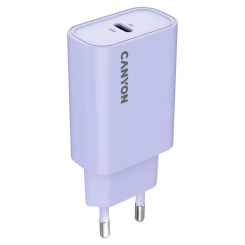Павербанки - Мережевий зарядний пристрій Canyon OnCharge 30CL 1xPD Type-C 30W Purple (CNE-CHA30CLPU) Павербанки - Мережевий зарядний пристрій Canyon OnCharge 30CL 1xPD Type-C 30W Purple (CNE-CHA30CLPU)