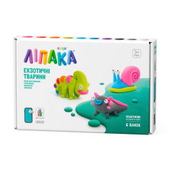 Набори для ліплення - Набір пластиліну Ліпака Екзотичні тварини Хамелеон, гастропода, аксолотль (60049-UA01) Набори для ліплення - Набір пластиліну Ліпака Екзотичні тварини Хамелеон, гастропода, аксолотль (60049-UA01)