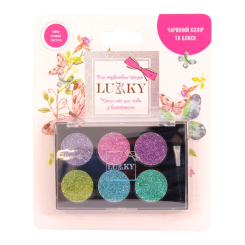 Косметика - Крем-тіні для повік Lukky 6 відтінків з блискітками (T16128) Косметика - Крем-тіні для повік Lukky 6 відтінків з блискітками (T16128)