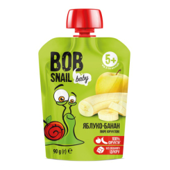 Солодощі - Пюре Bob Snail Яблуко-Банан (4820219343028) Солодощі - Пюре Bob Snail Яблуко-Банан (4820219343028)