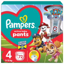 Підгузки - Підгузки-трусики Pampers Active baby Paw Patrol Maxi 9-15 кг 72 шт (8006540863572) Підгузки - Підгузки-трусики Pampers Active baby Paw Patrol Maxi 9-15 кг 72 шт (8006540863572)