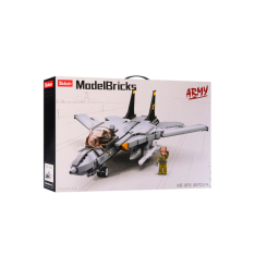 Конструктори з унікальними деталями - Конструктор Sluban Model Bricks Військовий літак F14 404 деталей (M38-B0755) Конструктори з унікальними деталями - Конструктор Sluban Model Bricks Військовий літак F14 404 деталей (M38-B0755)