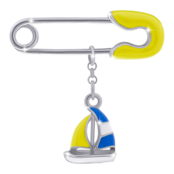 Ювелірні прикраси - Булавка UmaUmi Кораблик жовто-блакитний (1000000000024) Ювелірні прикраси - Булавка UmaUmi Кораблик жовто-блакитний (1000000000024)