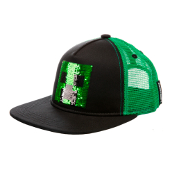 Кепки, панамки - Бейсболка J!NX Minecraft Creeper Sequin green (JINX-10305) Кепки, панамки - Бейсболка J!NX Minecraft Creeper Sequin green (JINX-10305)
