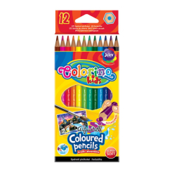 Канцтовари - Олівці Colorino Акварельні 12 кольорів з пензликом (33039PTR) Канцтовари - Олівці Colorino Акварельні 12 кольорів з пензликом (33039PTR)