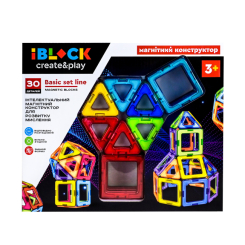 Магнітні конструктори - Магнітний конструктор IBLOCK 30 деталей (PL-923-526) Магнітні конструктори - Магнітний конструктор IBLOCK 30 деталей (PL-923-526)