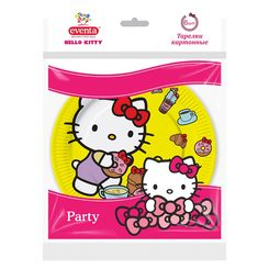 Аксесуари для свят - Тарілки паперові EVENTA Hello Kitty 18 см 6 шт (38216910) (38222000) Аксесуари для свят - Тарілки паперові EVENTA Hello Kitty 18 см 6 шт (38216910) (38222000)