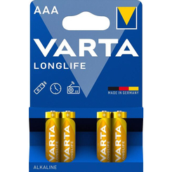 Акумулятори і батарейки - Батарейки VARTA Longlife AAA BLI 4 шт алкалінові (4008496525072) Акумулятори і батарейки - Батарейки VARTA Longlife AAA BLI 4 шт алкалінові (4008496525072)