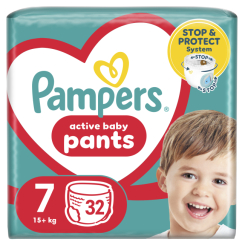 Підгузки - Підгузки-трусики Pampers Active baby Giant Plus 15+ кг 32 шт (8006540374559) Підгузки - Підгузки-трусики Pampers Active baby Giant Plus 15+ кг 32 шт (8006540374559)