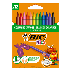 Канцтовари - Крейда кольорова BIC Kids Plastidecor 12 штук (bc9457645) Канцтовари - Крейда кольорова BIC Kids Plastidecor 12 штук (bc9457645)