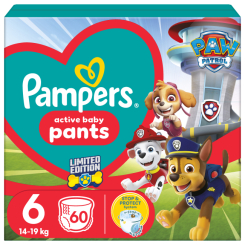 Підгузки - Підгузки-трусики Pampers Active baby Paw Patrol Giant 14-19 кг 60 шт (8006540863657) Підгузки - Підгузки-трусики Pampers Active baby Paw Patrol Giant 14-19 кг 60 шт (8006540863657)