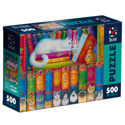 Пазли - Пазли De.tail Коти в бібліотеці 500 елементів (DT500-11) Пазли - Пазли De.tail Коти в бібліотеці 500 елементів (DT500-11)
