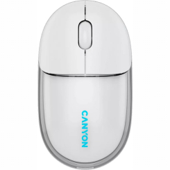 Клавіатура і миші - Мишка Canyon OnClick 24 Dual-mode Silent Bluetooth/Wireless Transparent/White (CNS-CMSW24W) Клавіатура і миші - Мишка Canyon OnClick 24 Dual-mode Silent Bluetooth/Wireless Transparent/White (CNS-CMSW24W)