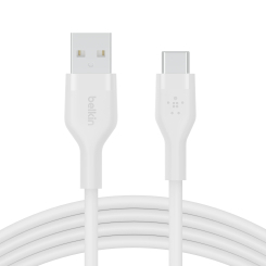 Павербанки - Кабель Belkin USB-A > USB-C заряджання/синхронізації Belkin 15Вт Type-C силіконовий з кліпсою білий (CAB008BT2MWH) Павербанки - Кабель Belkin USB-A > USB-C заряджання/синхронізації Belkin 15Вт Type-C силіконовий з кліпсою білий (CAB008BT2MWH)