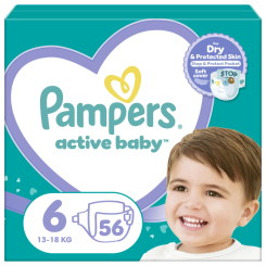 Підгузки - Підгузки Pampers Active Baby Giant 13-18 кг 56 шт (8001090950130) Підгузки - Підгузки Pampers Active Baby Giant 13-18 кг 56 шт (8001090950130)