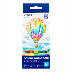 Канцтовари - Олівці кольорові Kite Classic 12 кольорів (K-051) Канцтовари - Олівці кольорові Kite Classic 12 кольорів (K-051)