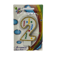 Аксесуари для свят - Свічка Party House Цифра 2 (4823848301209) Аксесуари для свят - Свічка Party House Цифра 2 (4823848301209)
