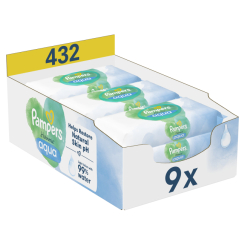 Пелюшки та серветки - Вологі серветки Pampers Harmonie aqua 9х48 шт (8006540811245) Пелюшки та серветки - Вологі серветки Pampers Harmonie aqua 9х48 шт (8006540811245)