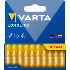 Акумулятори і батарейки - Батарейки Varta Longlife AAA 10 шт (4008496067541) Акумулятори і батарейки - Батарейки Varta Longlife AAA 10 шт (4008496067541)