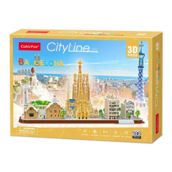 3D-пазли - Конструктор 3D Cubic Fun City line Barcelona (MC256h) 3D-пазли - Конструктор 3D Cubic Fun City line Barcelona (MC256h)