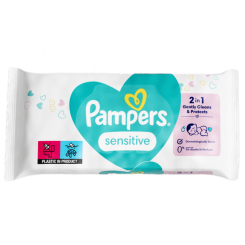 Пелюшки та серветки - Вологі серветки Pampers Sensitive 80 шт (8001841063188) Пелюшки та серветки - Вологі серветки Pampers Sensitive 80 шт (8001841063188)