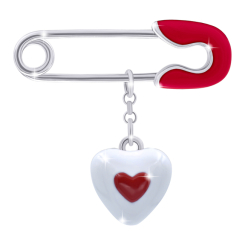 Ювелірні прикраси - Булавка UmaUmi Серце в серці біле (0010000015850) Ювелірні прикраси - Булавка UmaUmi Серце в серці біле (0010000015850)