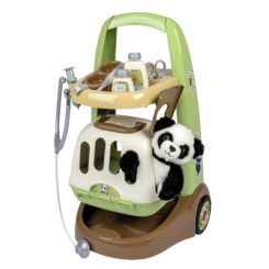 Набори професій - Ігровий набір Smoby Візок для догляду за тваринами з пандою (340405) Набори професій - Ігровий набір Smoby Візок для догляду за тваринами з пандою (340405)