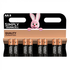 Акумулятори і батарейки - Батарейки лужні Duracell Simply AA LR6 8шт (5000394002272) Акумулятори і батарейки - Батарейки лужні Duracell Simply AA LR6 8шт (5000394002272)