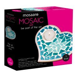 Мозаїка - Набір скляної мозаїки Mosaaro Кришталеве скло Підсвічник серце (MA1011) Мозаїка - Набір скляної мозаїки Mosaaro Кришталеве скло Підсвічник серце (MA1011)