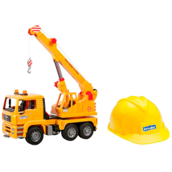 Транспорт і спецтехніка - Ігровий набір Bruder Автокран Man та жовтий шолом (01973) Транспорт і спецтехніка - Ігровий набір Bruder Автокран Man та жовтий шолом (01973)