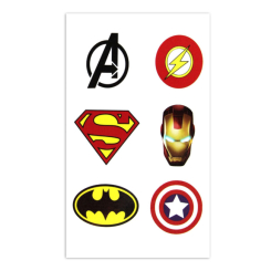 Косметика - Набір тату для тіла Tattooshka Значки супергерої (X-204) Косметика - Набір тату для тіла Tattooshka Значки супергерої (X-204)