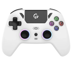 Геймпади - Геймпад GamePro 2.4G/BT 5.1/USB Switch/PC/PS/iOS/Android RGB White (GPS20W) Геймпади - Геймпад GamePro 2.4G/BT 5.1/USB Switch/PC/PS/iOS/Android RGB White (GPS20W)