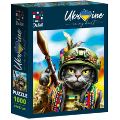 Пазли - Пазли De.tail Кіт з гранатометом (DT1000-08) Пазли - Пазли De.tail Кіт з гранатометом (DT1000-08)