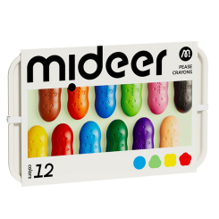 Канцтовари - Крайони Mideer у вигляді квасолі 12 кольорів (MD6220) Канцтовари - Крайони Mideer у вигляді квасолі 12 кольорів (MD6220)