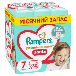 Підгузки - Підгузки-трусики Pampers Premium care Giant Plus 15+ кг 80 шт (8700216338981) Підгузки - Підгузки-трусики Pampers Premium care Giant Plus 15+ кг 80 шт (8700216338981)