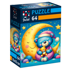Пазли - Пазл De.tail Сонне ведмежа 64 деталі (DT1234-05) Пазли - Пазл De.tail Сонне ведмежа 64 деталі (DT1234-05)