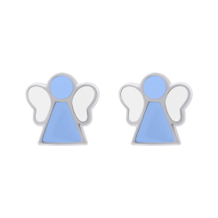 Ювелірні прикраси - Сережки UmaUmi Янголятко з блакитною та білою емаллю (219578100604) Ювелірні прикраси - Сережки UmaUmi Янголятко з блакитною та білою емаллю (219578100604)