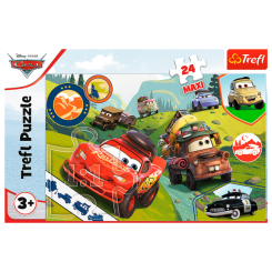 Пазли - Пазли Trefl Super maxi Щасливі машинки 24 елементи (14352) Пазли - Пазли Trefl Super maxi Щасливі машинки 24 елементи (14352)
