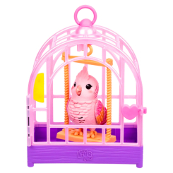 М'які тварини - Інтерактивна іграшка Little Live Pets Папужка какаду Розі в клітці (26692) М'які тварини - Інтерактивна іграшка Little Live Pets Папужка какаду Розі в клітці (26692)