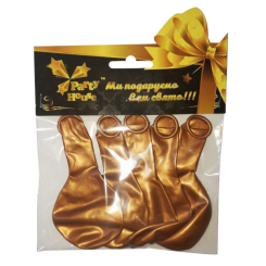 Аксесуари для свят - Кульки Party House Металік золото 5 штук (8038483001056) Аксесуари для свят - Кульки Party House Металік золото 5 штук (8038483001056)