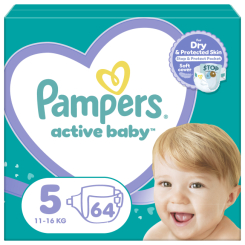 Підгузки - Підгузки Pampers Active Baby Giant Junior 11-16 кг 64 шт (8001090949974) Підгузки - Підгузки Pampers Active Baby Giant Junior 11-16 кг 64 шт (8001090949974)